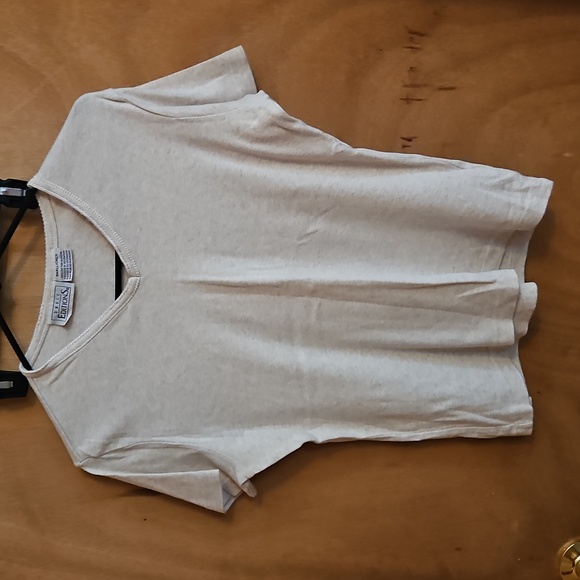 Basic Editions Women's Short Sleeve Tee - Cream - Picture 1 of 3